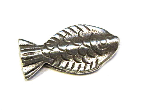 Fisch, verziert,  ca. 19x9mm, Silber 925/- geschwärzt
